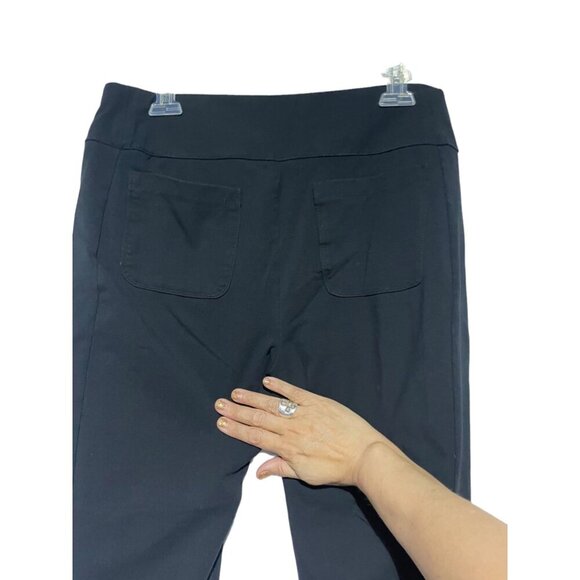 Susan Graver Weekend Women's Highwaist Pull On Jeggings Leggings Black Size M - Picture 4 of 5